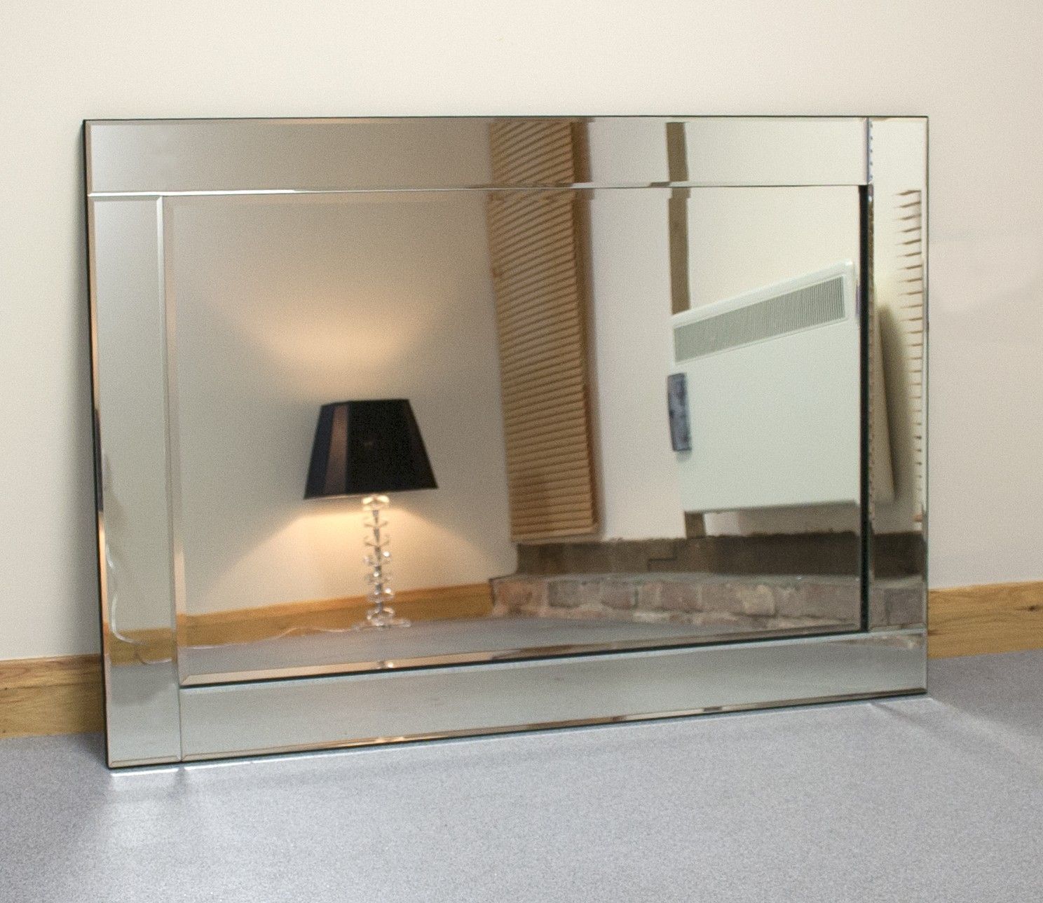 Large Glass Bevelled Wall Mirror Tonyswadenalocker For Bevelled Wall Mirror (Photo 13 of 15)