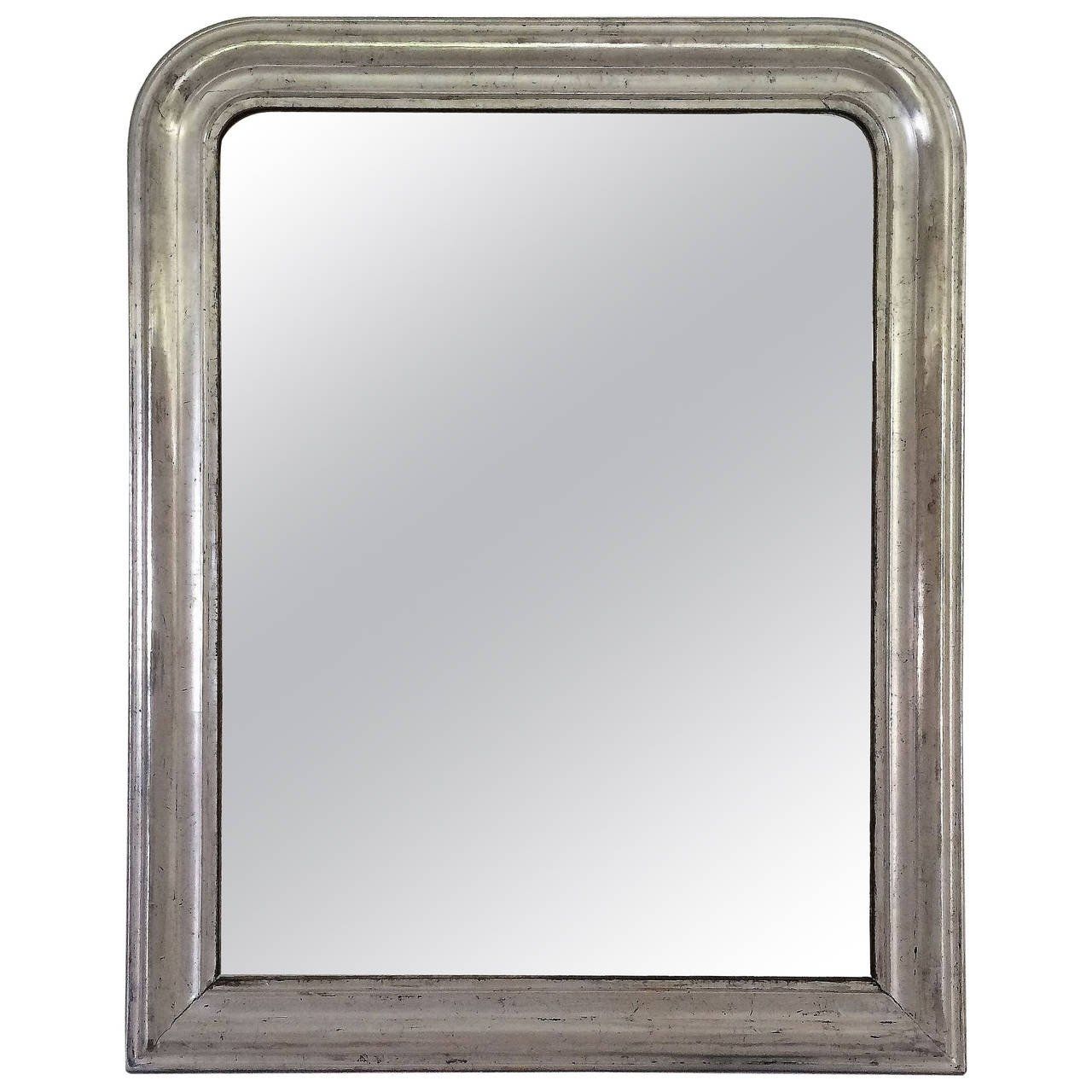 Large Louis Philippe Silver Gilt Mirror H 44 X W 35 For Sale At For Large Silver Gilt Mirror (View 5 of 15)