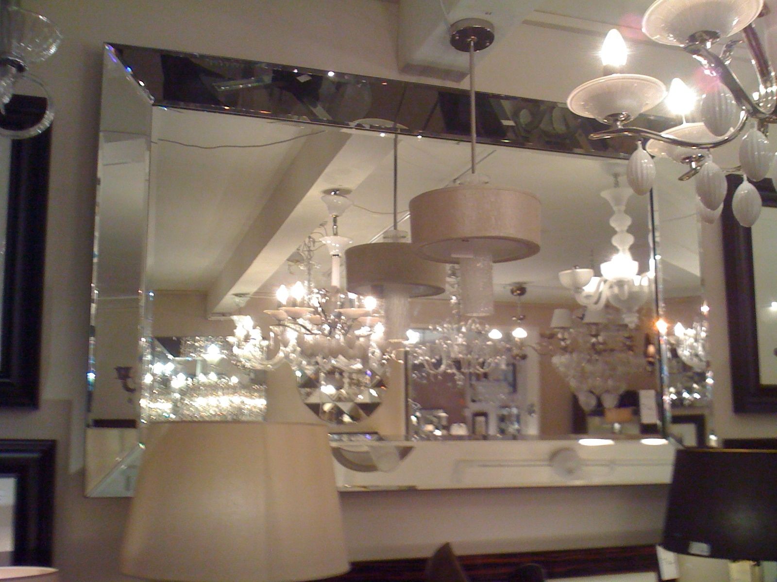 Large Quattro Venetian Glass Bevelled Mirror 205cm X 140cm Pertaining To Large Glass Bevelled Wall Mirror (View 7 of 15)