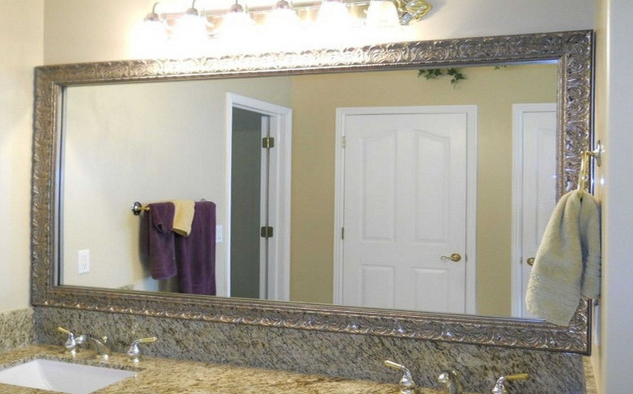 Large Rectangular Bathroom Mirrors Home Throughout Silver Bathroom Mirror Rectangular (View 7 of 15)
