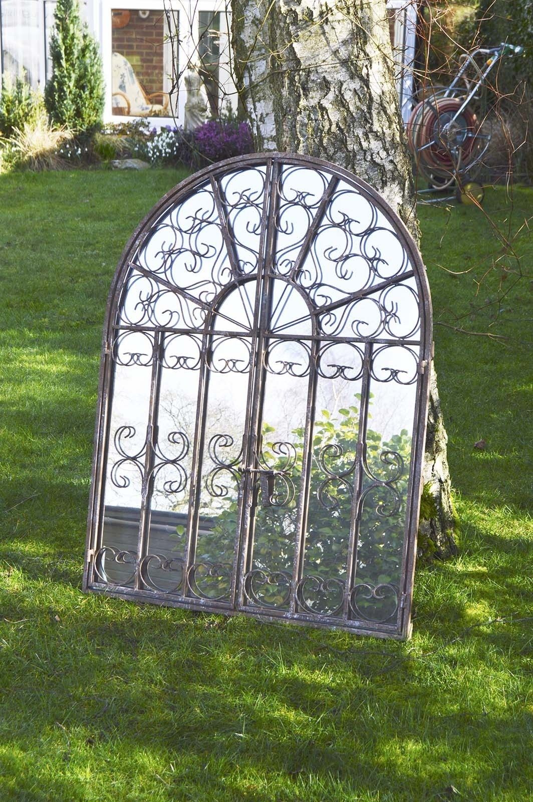 Large Scroll Outdoor Garden Ornate Shab Chic Big Wall Mirror For Large Outdoor Garden Mirrors (View 13 of 15)