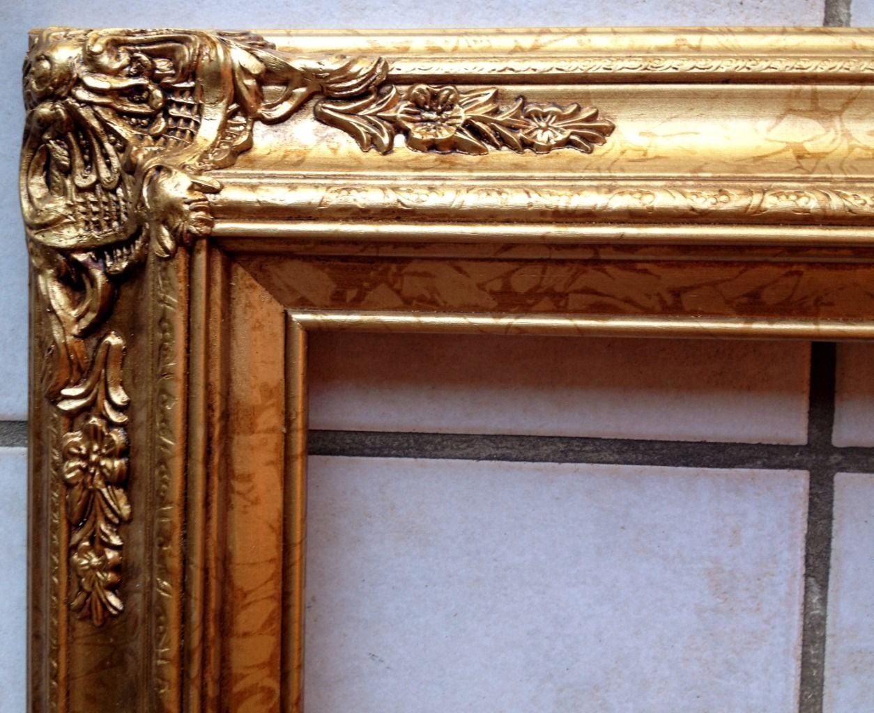 Large Superb Picture Frame For A Painting A Mirror 24 X 36 Ornate Throughout Large Ornate Gold Mirror (View 7 of 15)