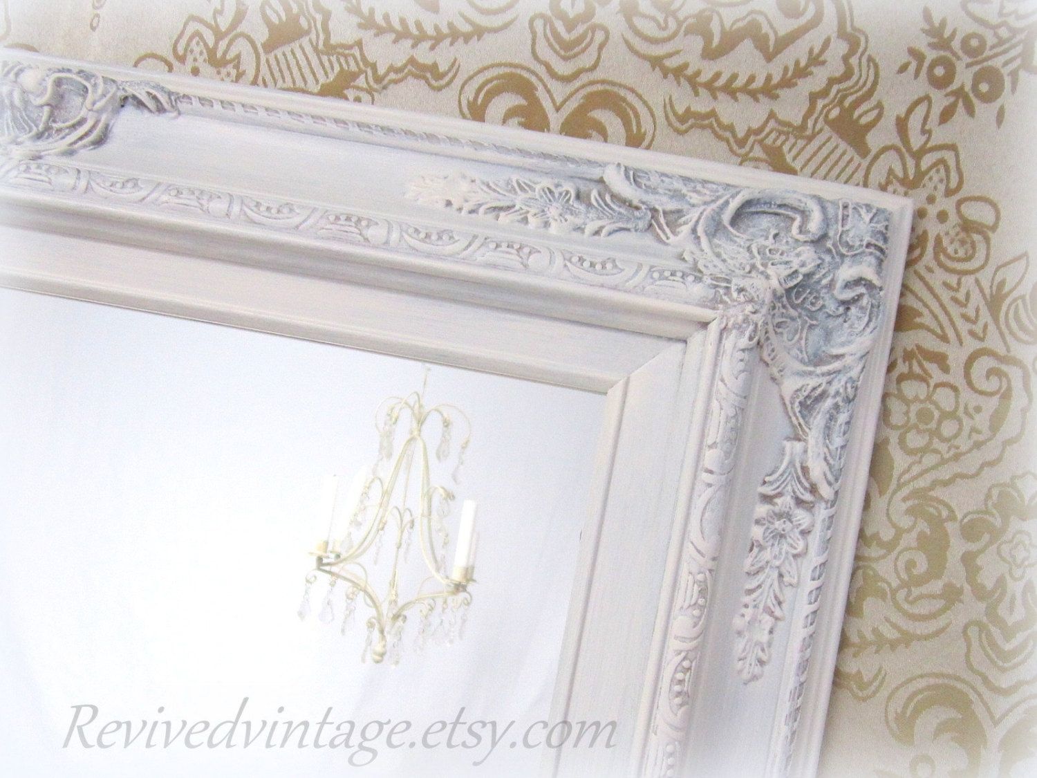Large Wall Mirror Etsy Pertaining To French Mirrors For Sale (View 10 of 15)