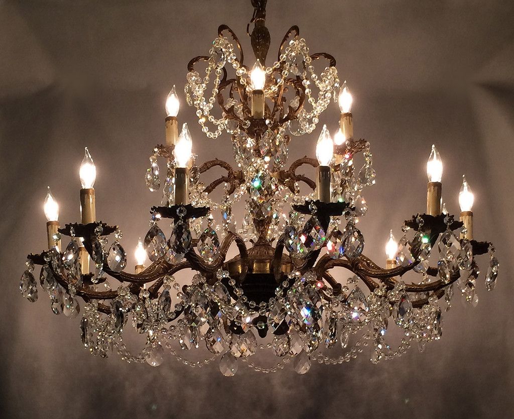 Learn Trade Secrets Restoring Old Antique Brass Chandeliers Regarding Crystal And Brass Chandelier (View 1 of 15)
