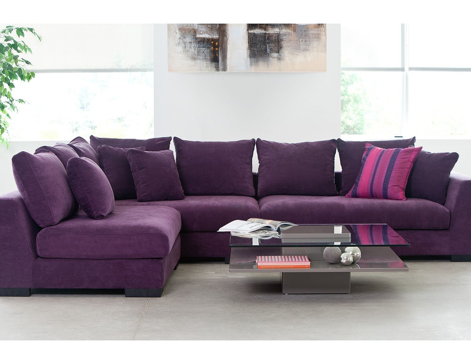 Living Room Sectional Sofas Cooper Purple Faints A Couch With Regard To Eggplant Sectional Sofa (View 7 of 15)