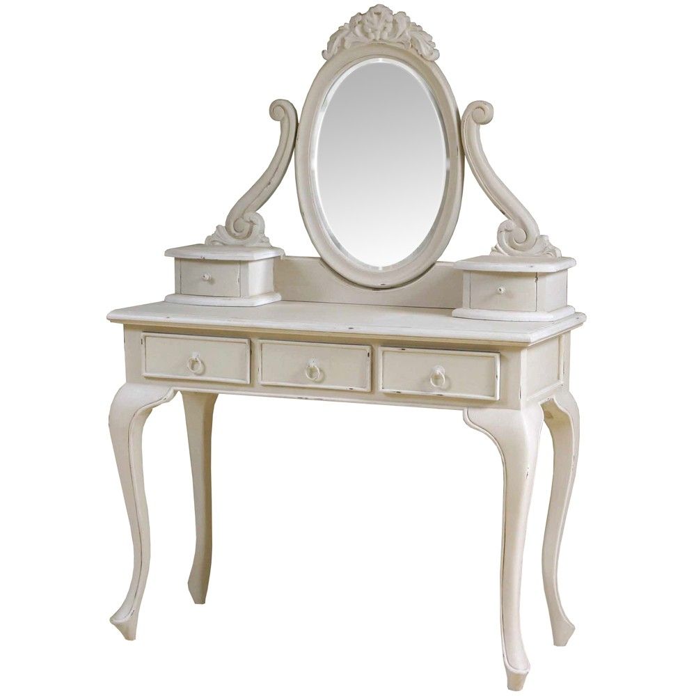 Louis French Dressing Table With Mirror French White Dressing With Regard To French Style Mirrors Cheap (View 7 of 15)