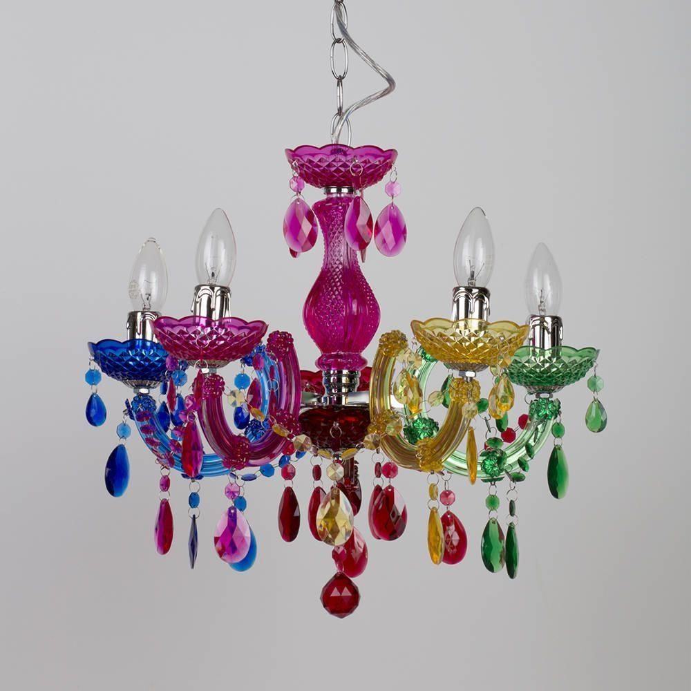 Marie Therese 5 Light Dual Mount Chandelier Multicoloured With Colourful Chandeliers (View 4 of 15)