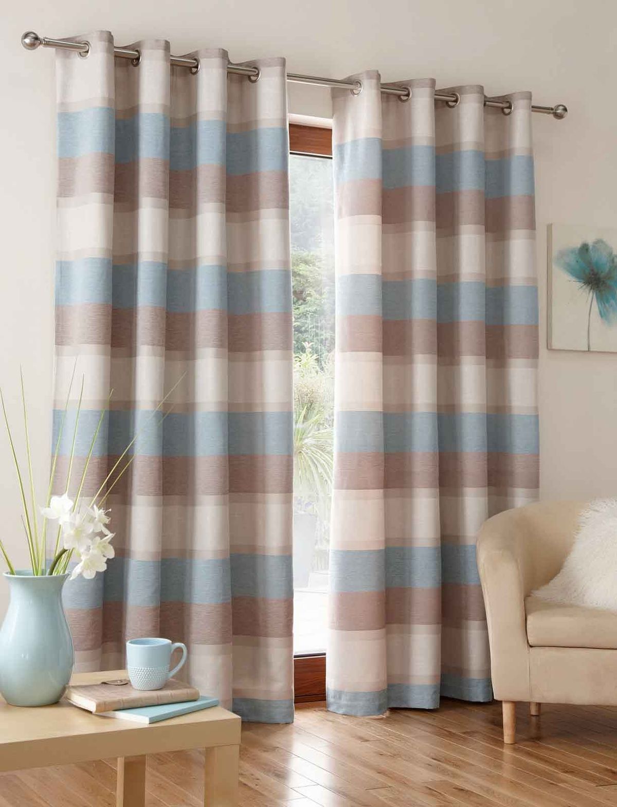 Marvellous Blue Brown Bedroom Design Decobizzbrown Curtains Within Blue Bedroom Curtains ?width=1200