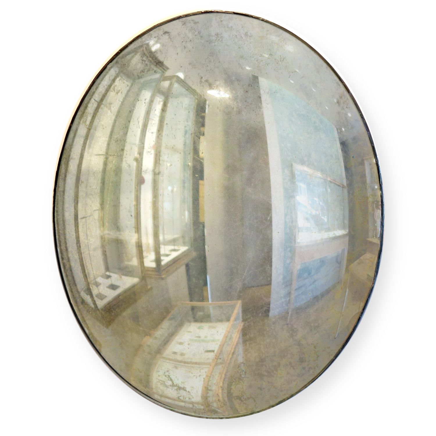 Maureen Fullam 16 X 20 Inches Large Convex Oval Silver Leafed Regarding Large Convex Mirror (View 5 of 15)