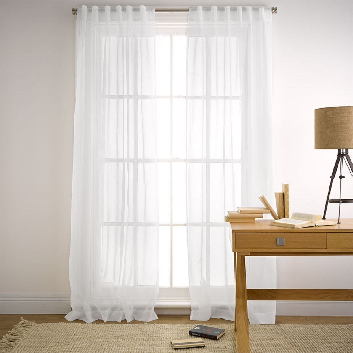 Mineral 180x250cm Sheer Eyelet Curtain Freedom Furniture And For Sheer Eyelet Curtains (View 3 of 15)