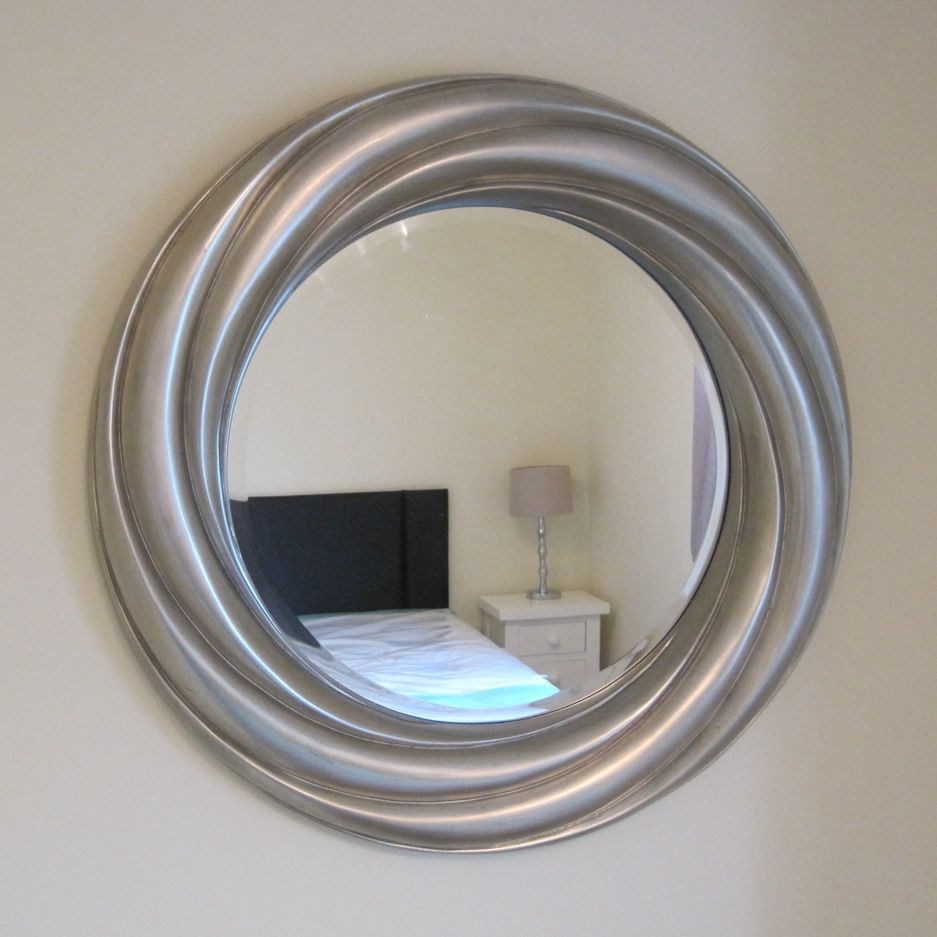 Mirrors Ireland Round Silver Bevelled Framed Mirror Within Round Silver Mirror (View 11 of 15)
