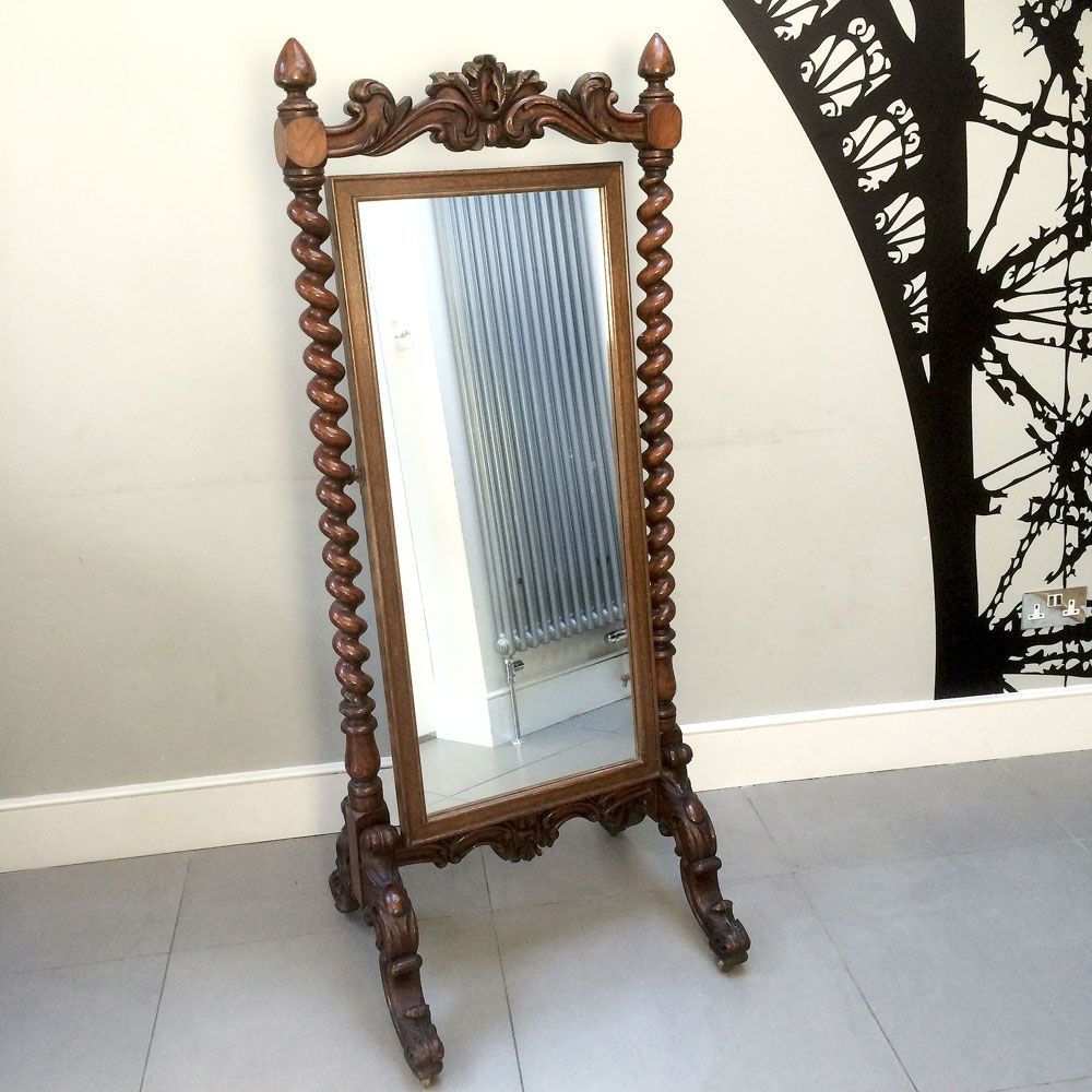 Napoleonrockefeller Collectables Vintage And Painted Furniture Inside Antique Free Standing Mirror (View 6 of 15)