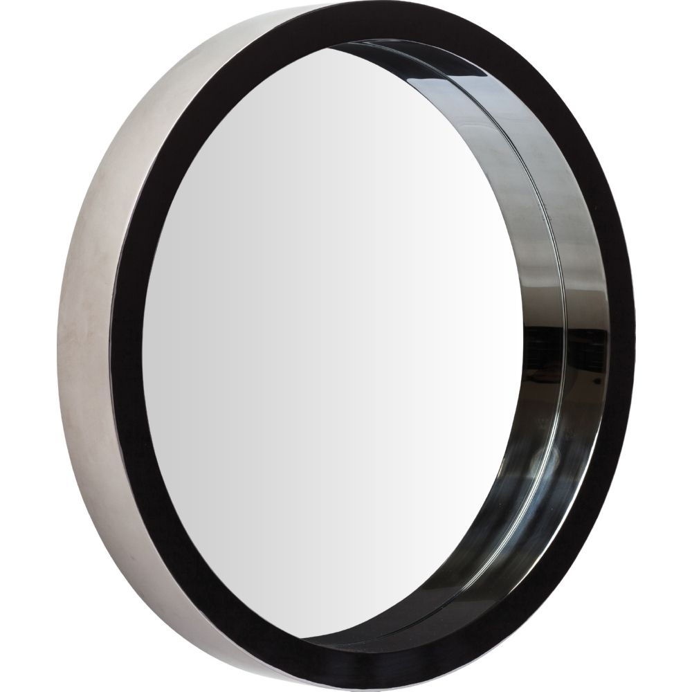 Nuevo Modern Furniture Hgde182 Julia Large Round Mirror In Black Regarding Large Black Round Mirror (View 3 of 15)