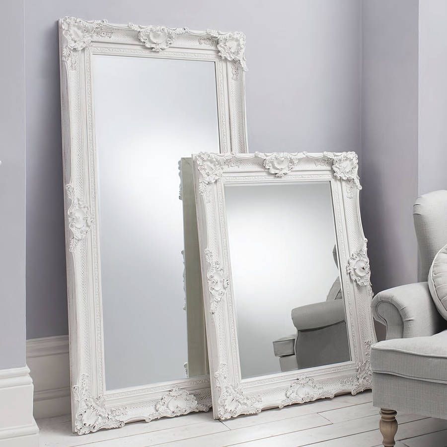 Ornate White Wall And Leaner Mirror Primrose Plum With Ornate Full Length Wall Mirror (View 11 of 15)