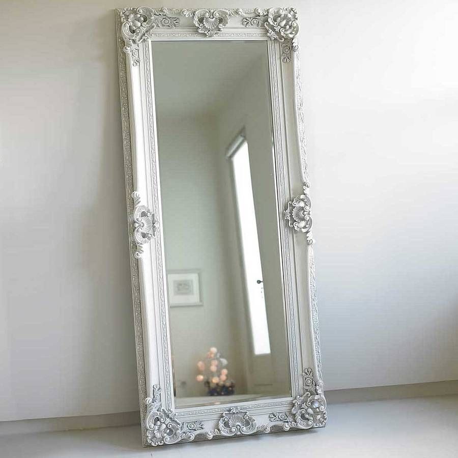 Ornate Wooden Mirror In Four Colours Romantic Shab Chic Regarding Large Ornate Mirrors Cheap (View 4 of 15)