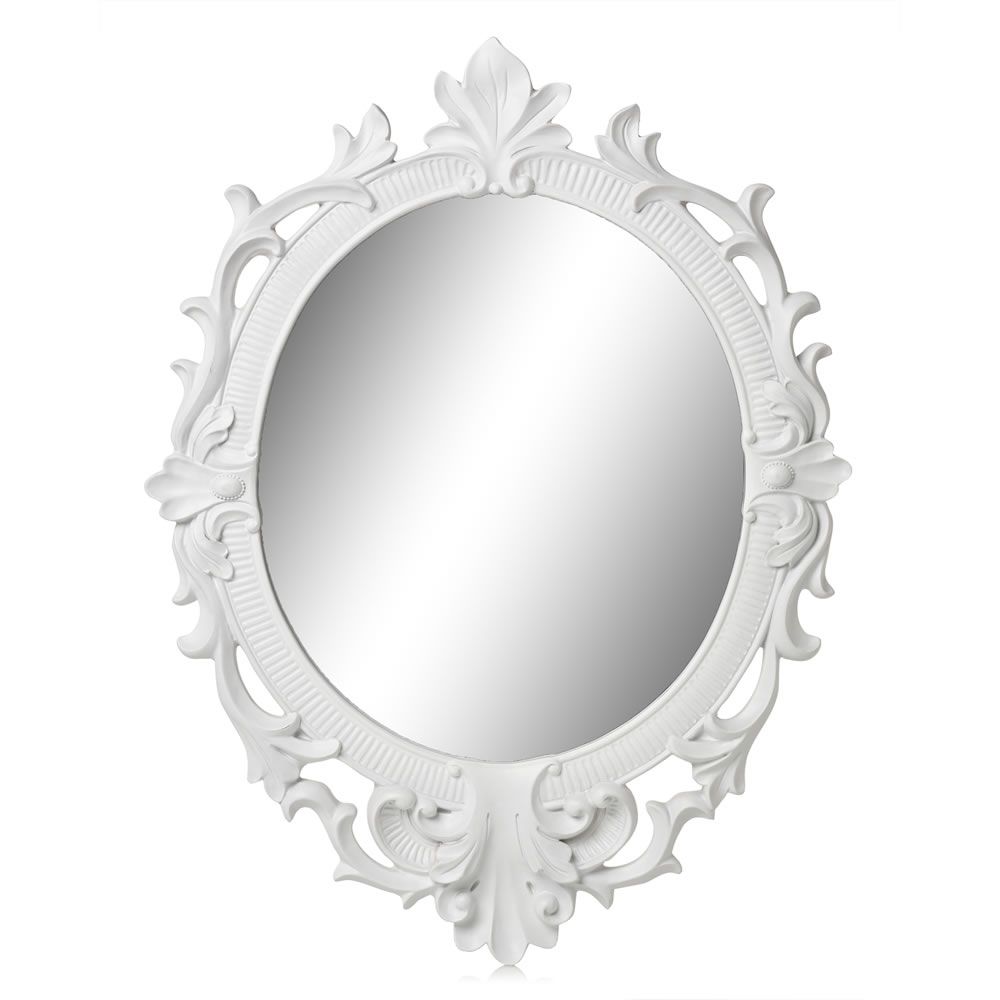 Oval White Mirror Artflyz For Oval White Mirror (View 3 of 15)