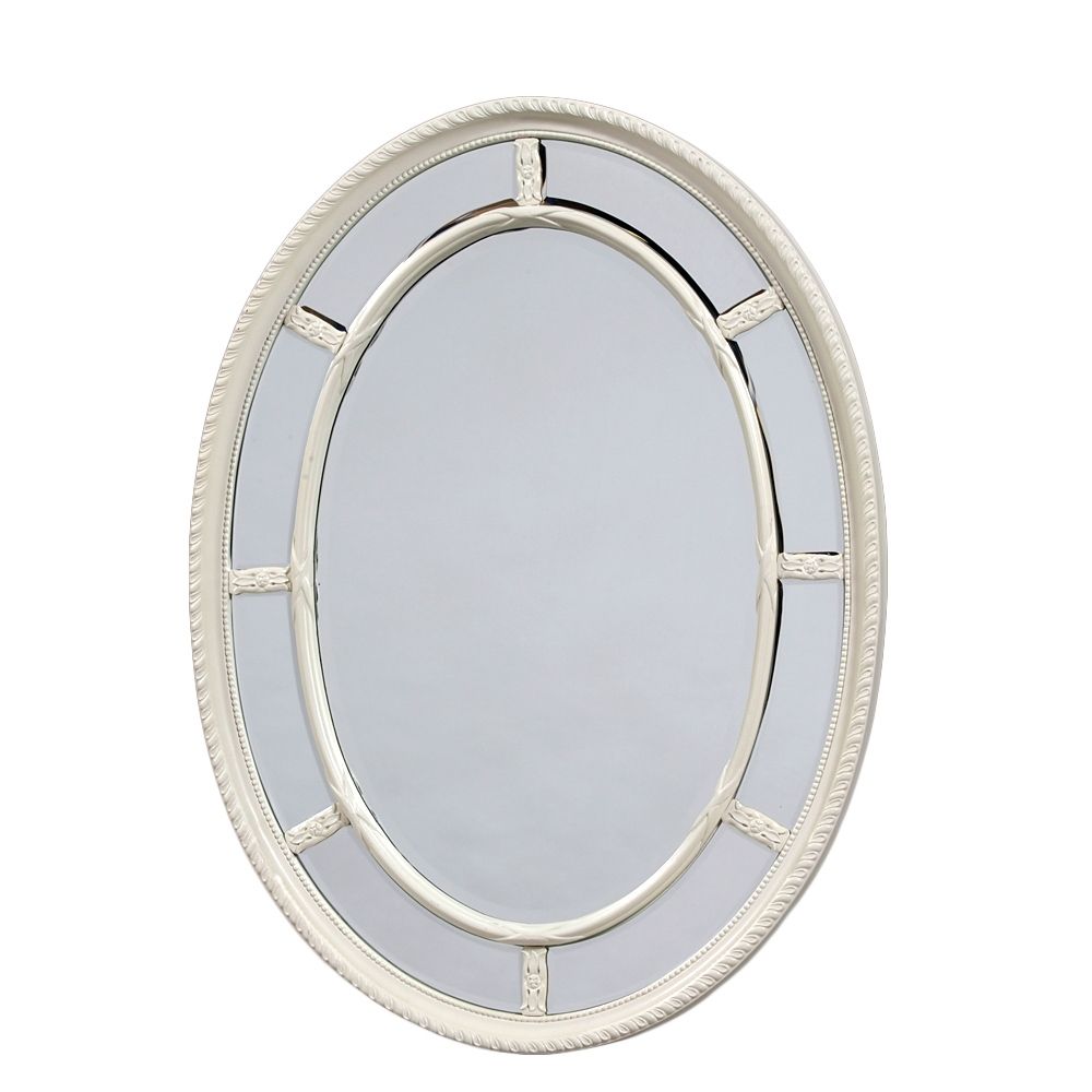 Oval White Mirror Artflyz Inside Oval White Mirror (Photo 13 of 15)