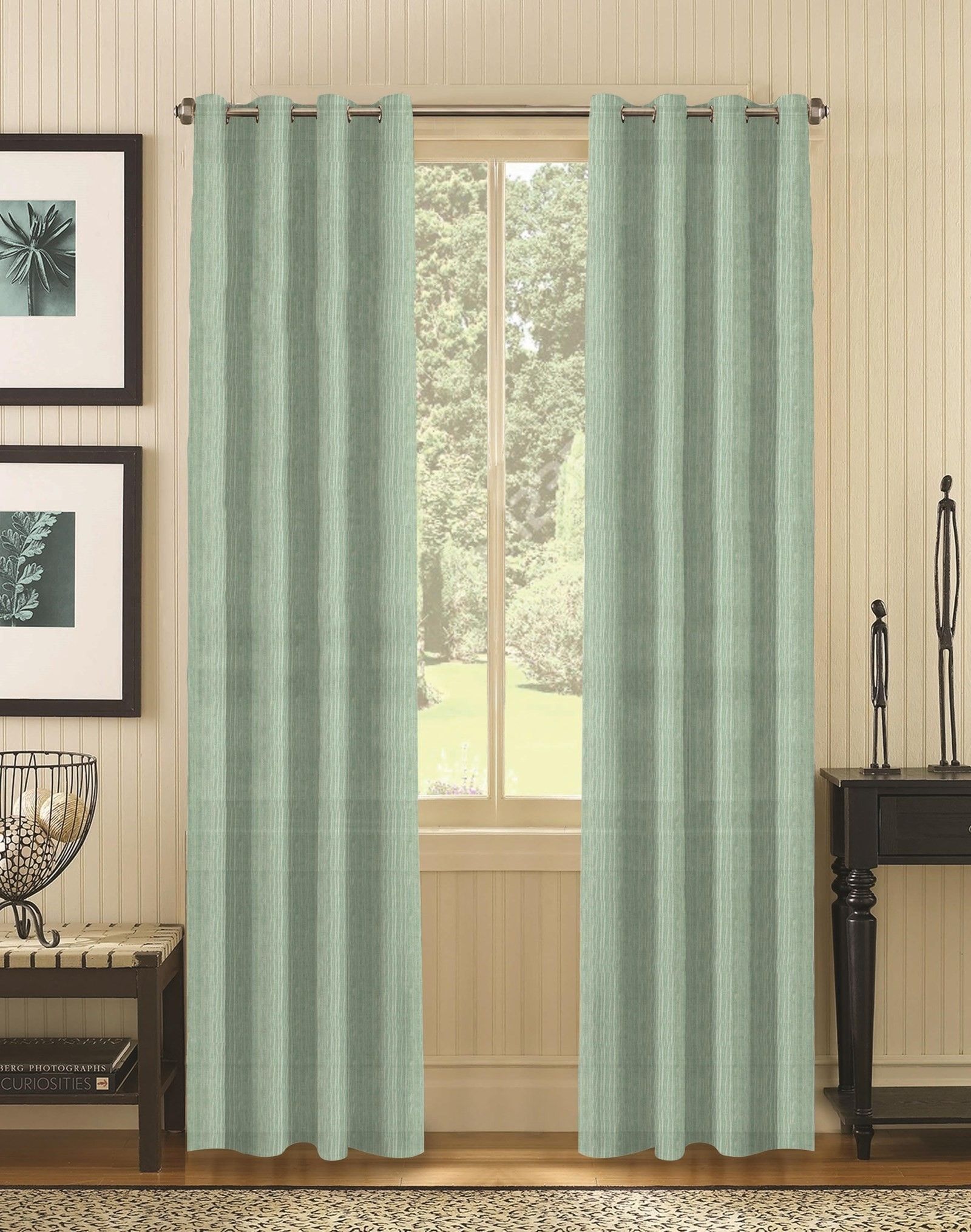 Pome Duck Egg Sheer Eyelet Curtain Within Sheer Eyelet Curtains (View 8 of 15)