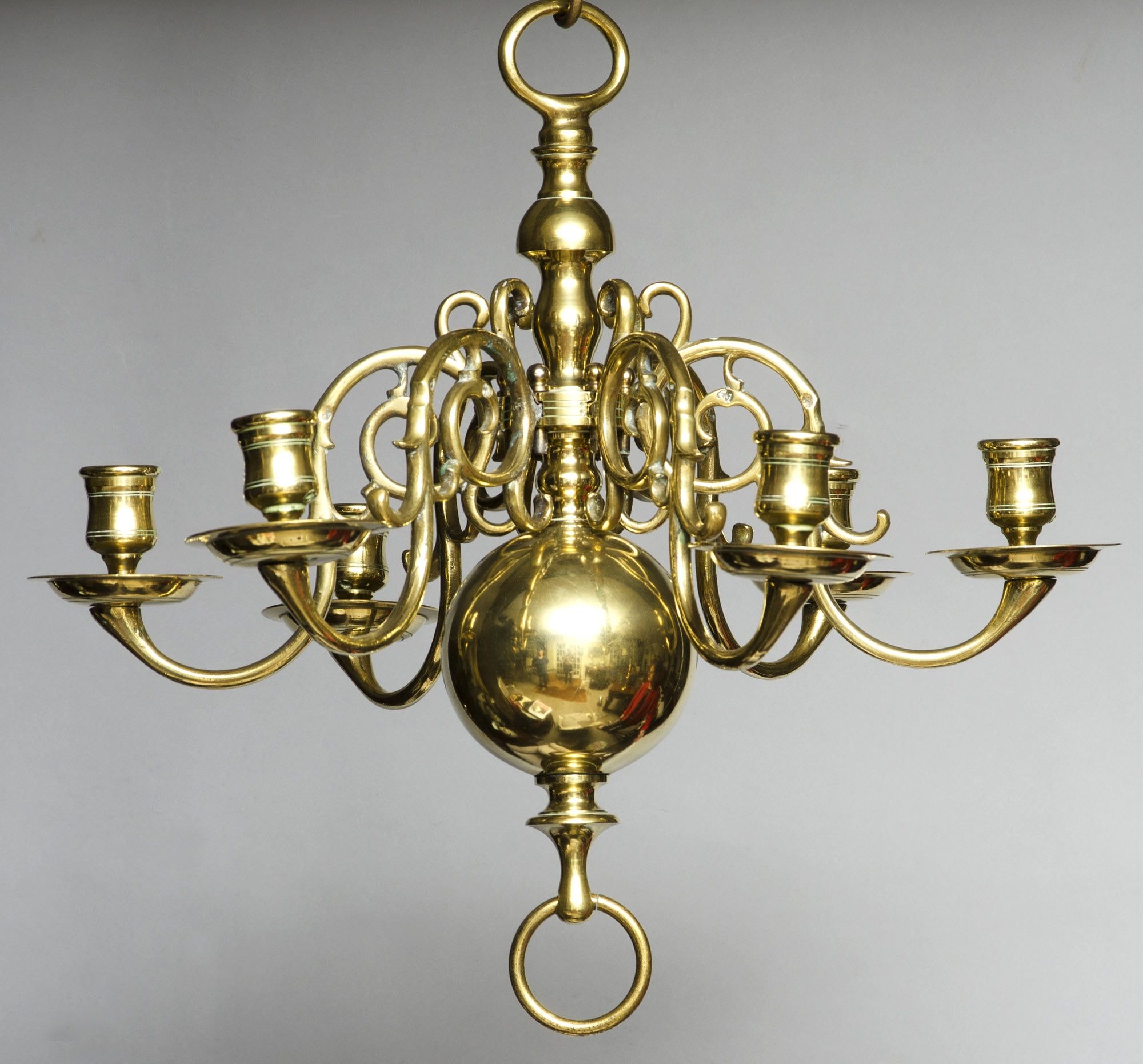 Product Small Dutch Brass Chandelier Throughout Brass Chandeliers (Photo 1 of 15)