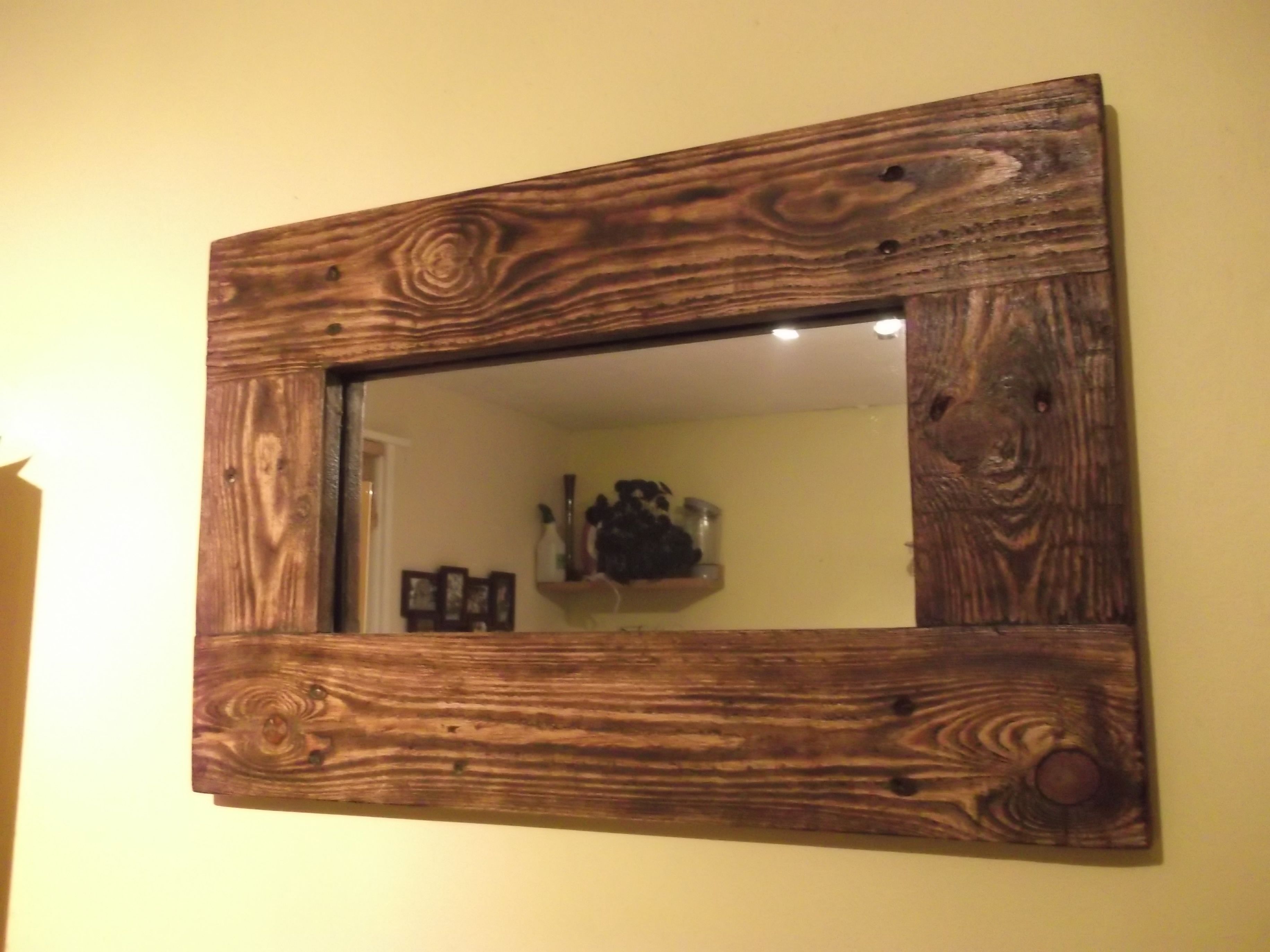 Reclaimed Wood Mirrors Daves Beach Hut Inside Rustic Oak Framed Mirrors (View 6 of 15)