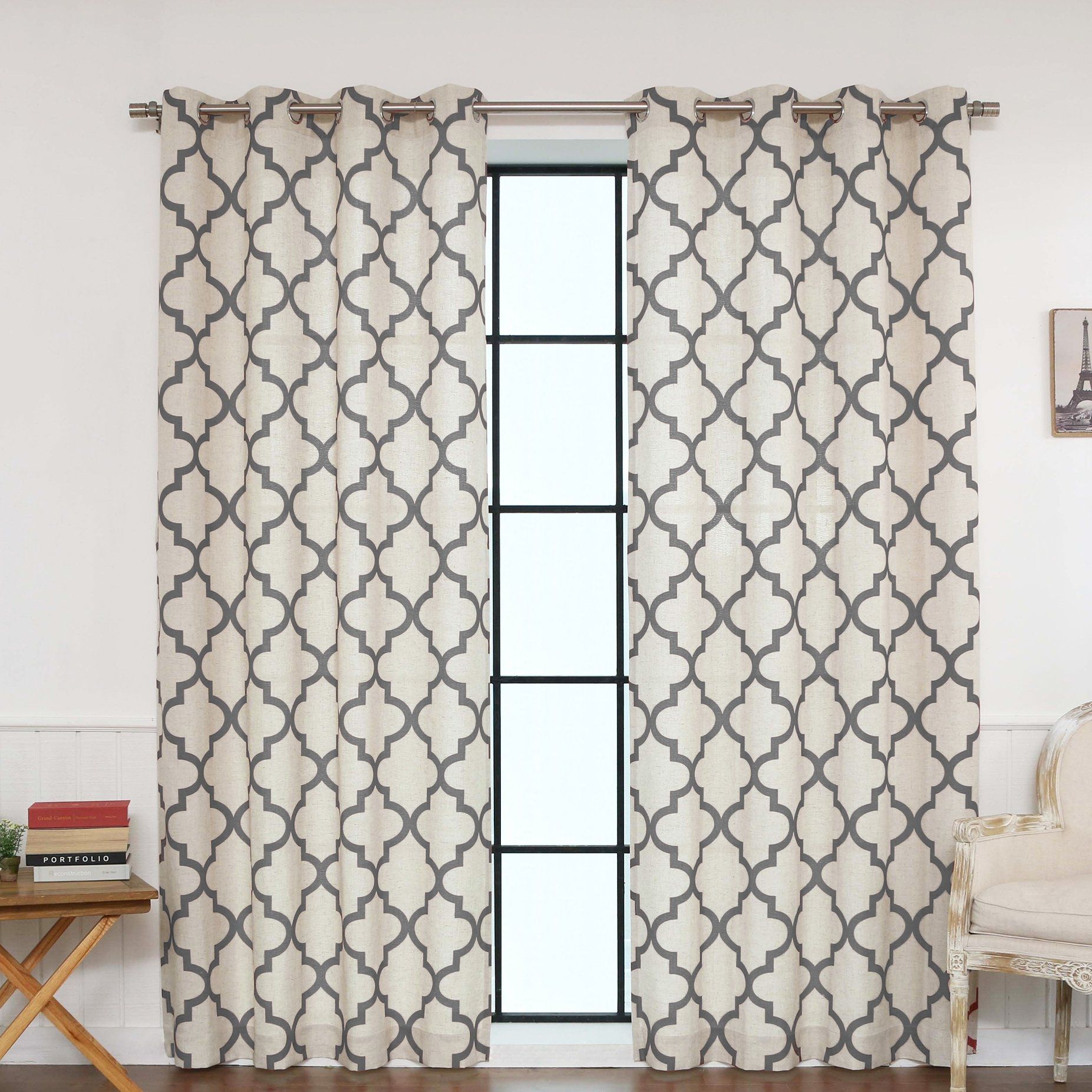 Red Barrel Studio Lakewood Moroccan Tile Curtain Panels Reviews Inside Moroccan Tile Curtains (View 4 of 15)