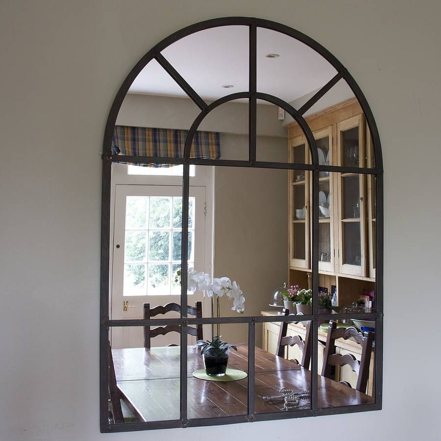 Remarkable Ideas Arch Wall Mirror Innovation Design Metal Arch Intended For Large Metal Mirror (Photo 6 of 15)