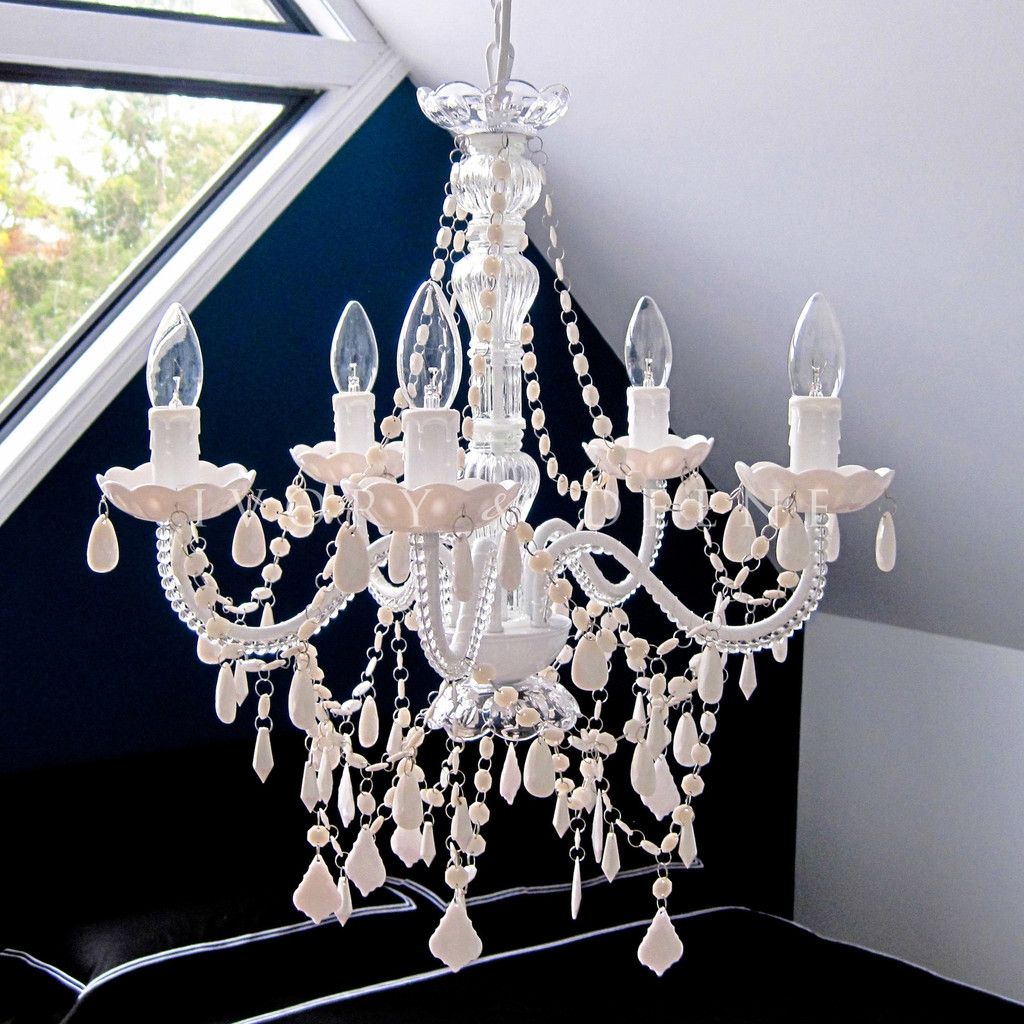 Retro White Angel Tear French Provincial Crystal Chandelier Light With French Glass Chandelier (View 1 of 15)