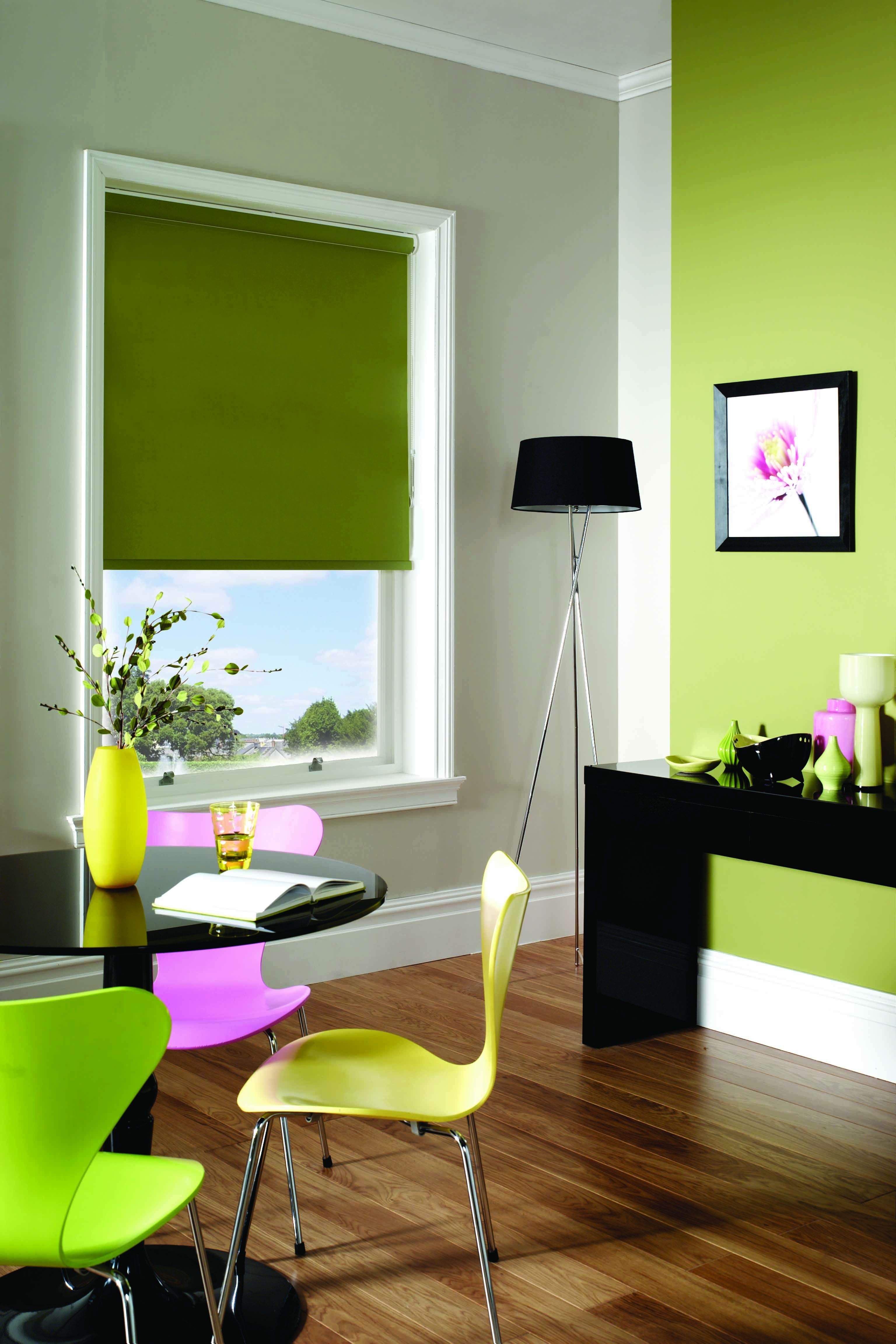 Roller Blinds Fabric Opaque Gallery Throughout Green Roller Blinds (View 3 of 15)