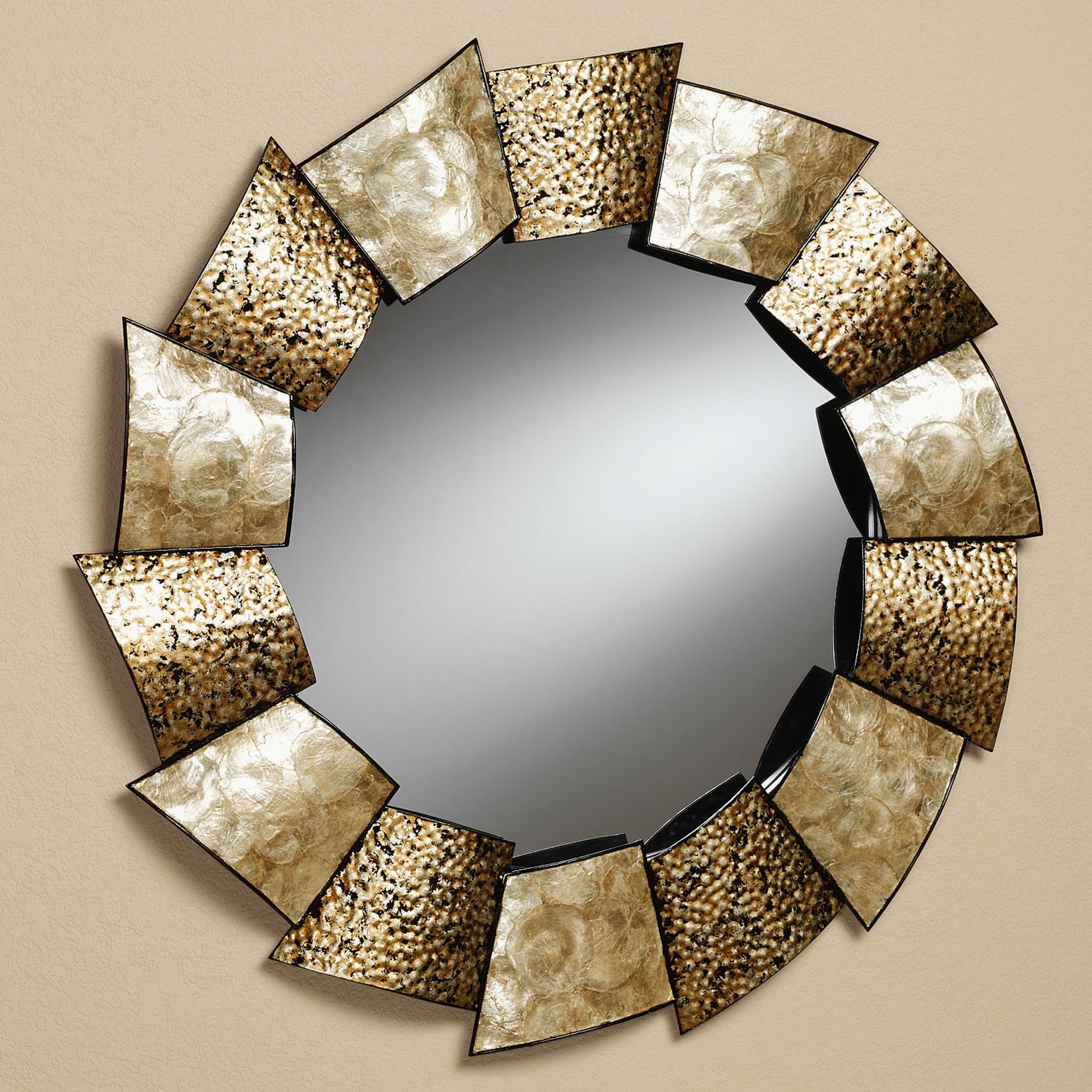 Round Wall Mirror Click To See Larger Image Abson Zen Round With Large Round Metal Mirror (Photo 9 of 15)