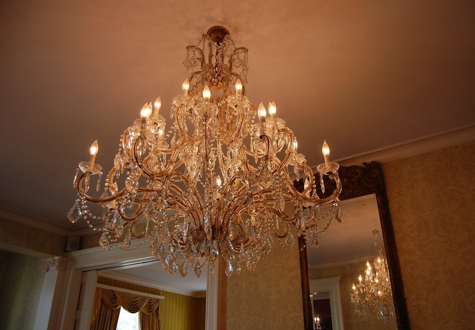 Sherman Slept Here With Huge Chandeliers (View 15 of 15)