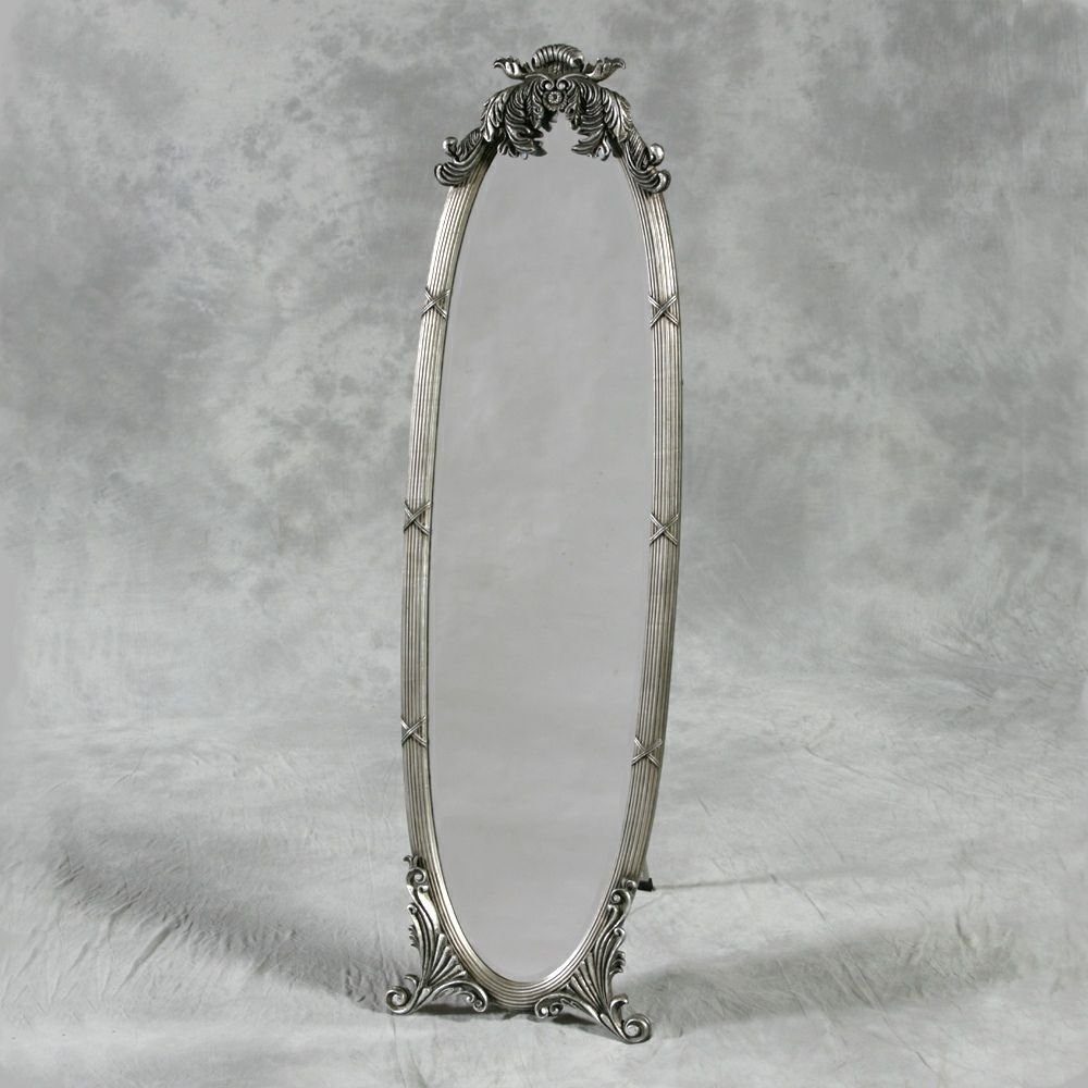 Silver Free Standing Dressing Mirror With Metal Stand With Regard To Free Standing Silver Mirror (View 4 of 15)