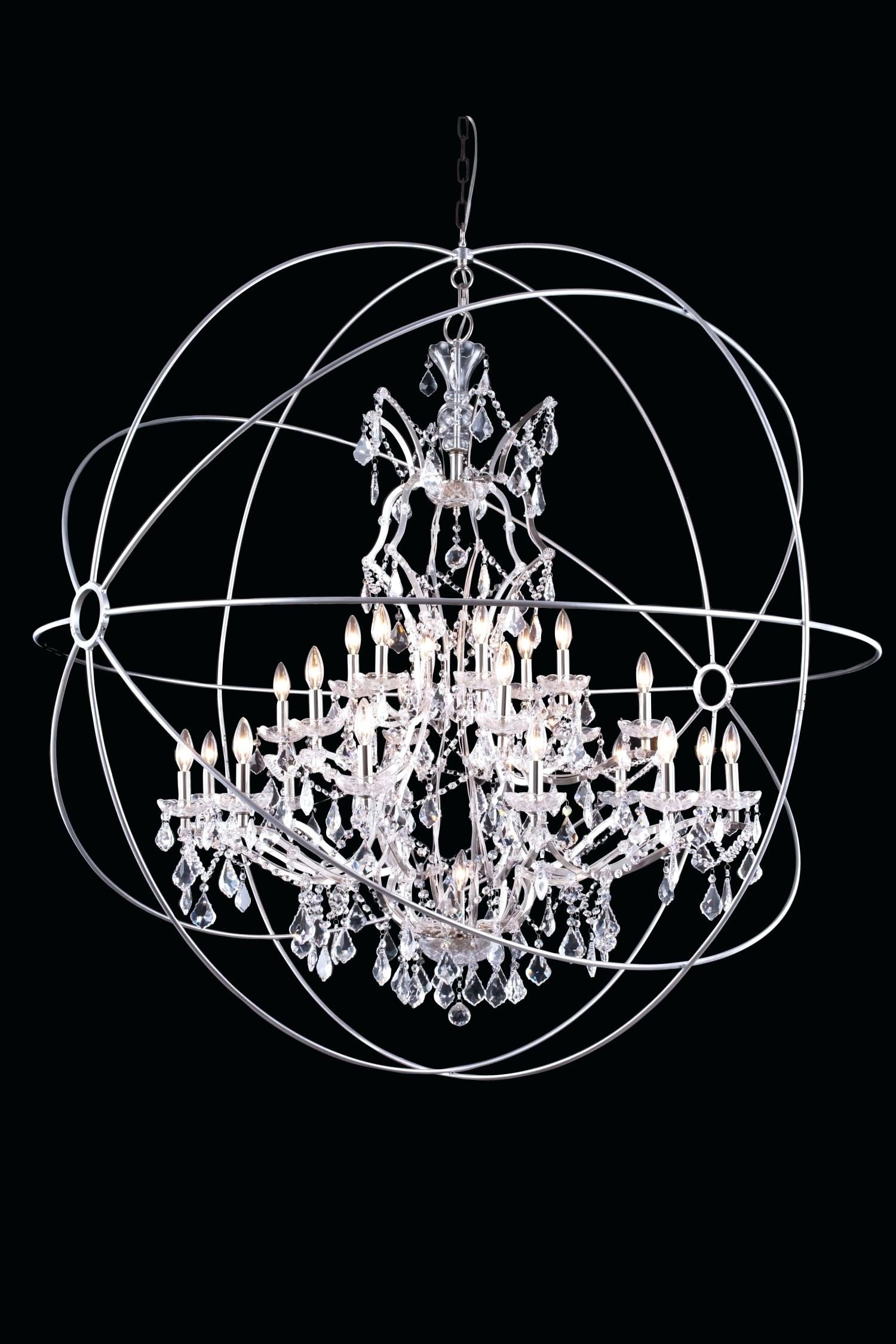 Small Chandelier Crystal Urban Classic 25 Light 60 Polished Nickel Intended For Extra Large Crystal Chandeliers (View 15 of 15)