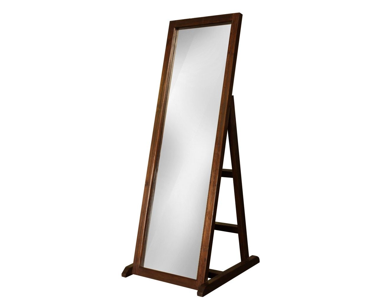 Solid Reclaimed Teak Full Length Mirror Dark Cheval Mirror With Regard To Mirror Cheval (View 1 of 15)