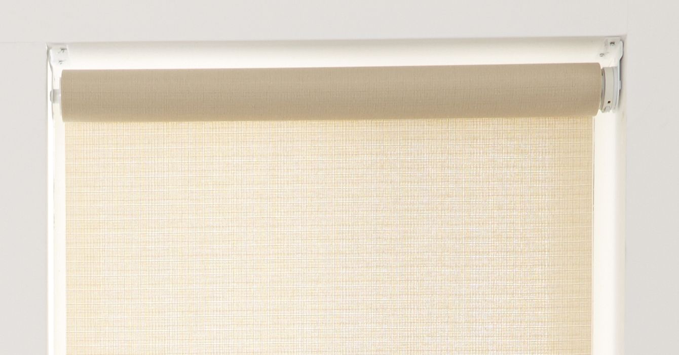 Somfy Powered Electric Roller Blind Bali Linen Throughout Linen Roller Blind (View 8 of 15)
