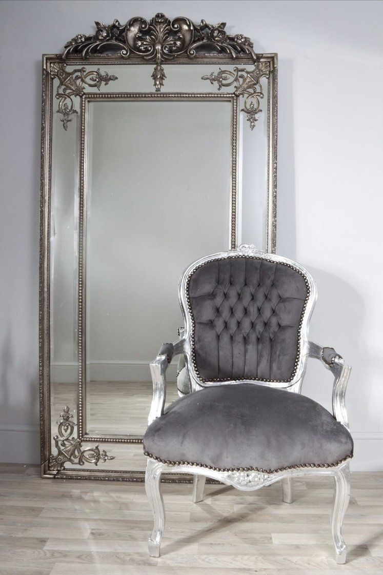 Tall Silverbronze Vintage Mirror From Dansk In French Vintage Mirror (Photo 9 of 15)