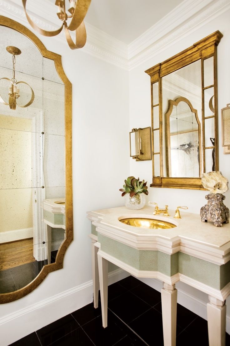 The Enchanted Home Gold Bathroom Mirror Sink French Style Decor In French Bathroom Mirror (View 1 of 15)