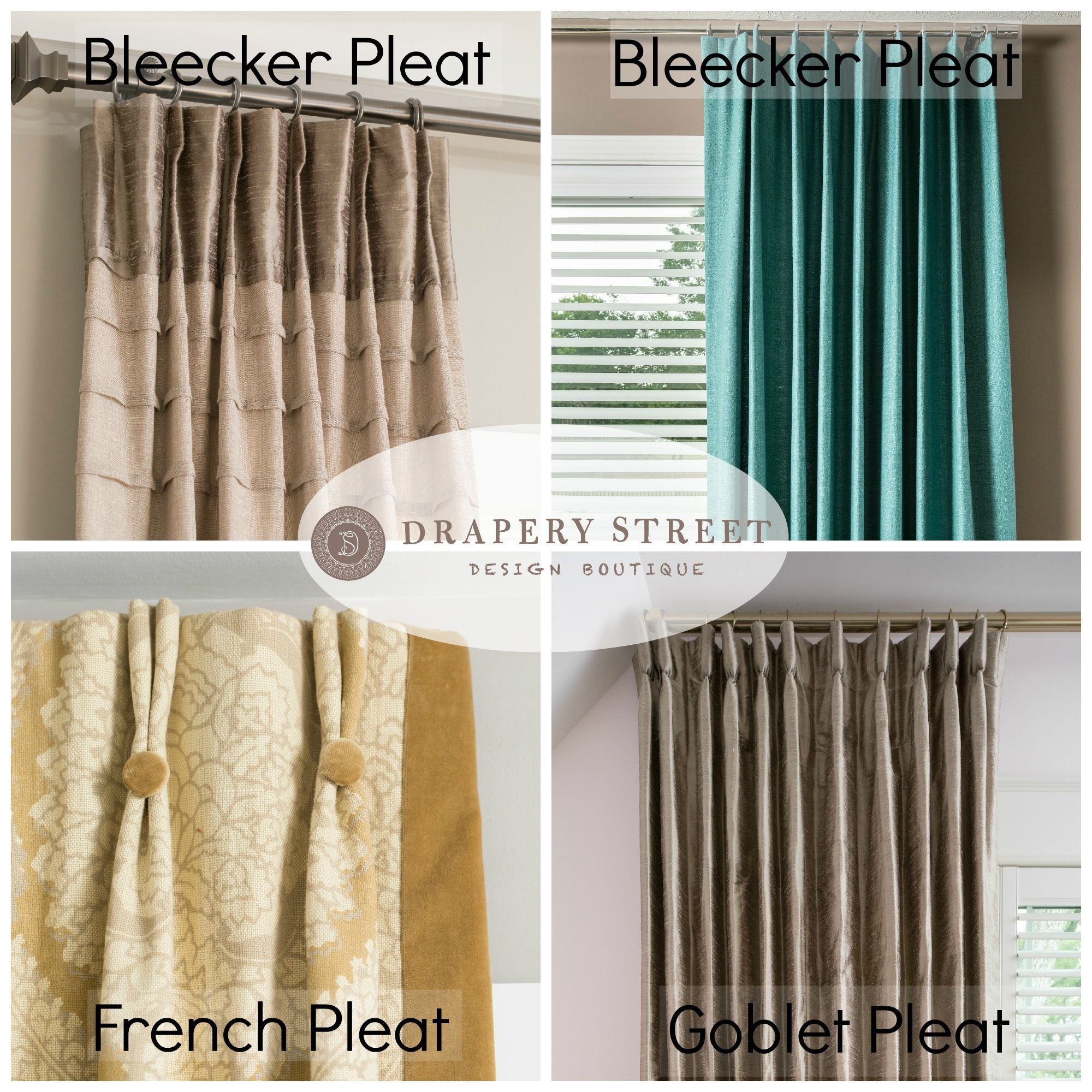 Top 3 Most Popular Drapery Pleat Styles Drapery Street In Curtains Pleated Style (View 5 of 15)