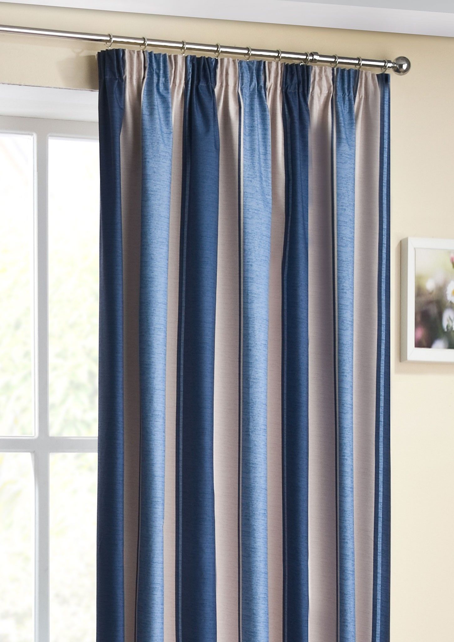 Twilight Navy Thermal Pencil Pleat Curtains Regarding Pencil Pleat Blackout Curtains (View 2 of 15)