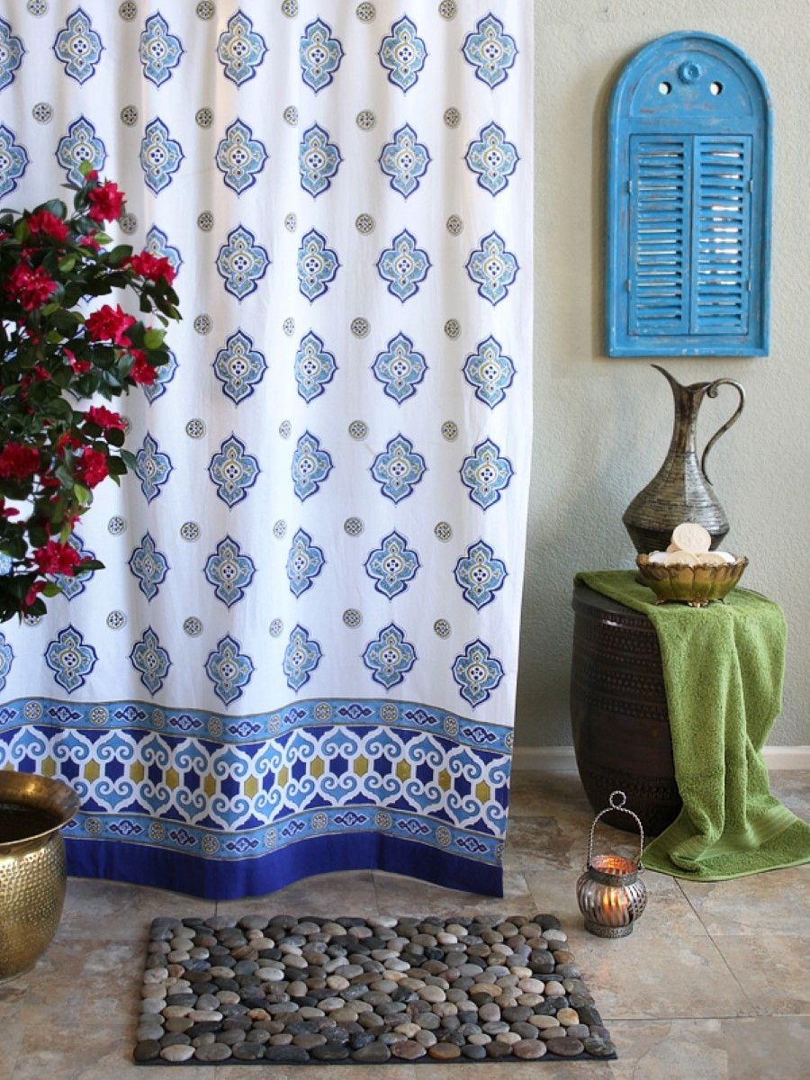 Unique Window Treatment And Pebbles Rug Feat Cool Moroccan Inside Moroccan Style Drapes (Photo 12 of 15)