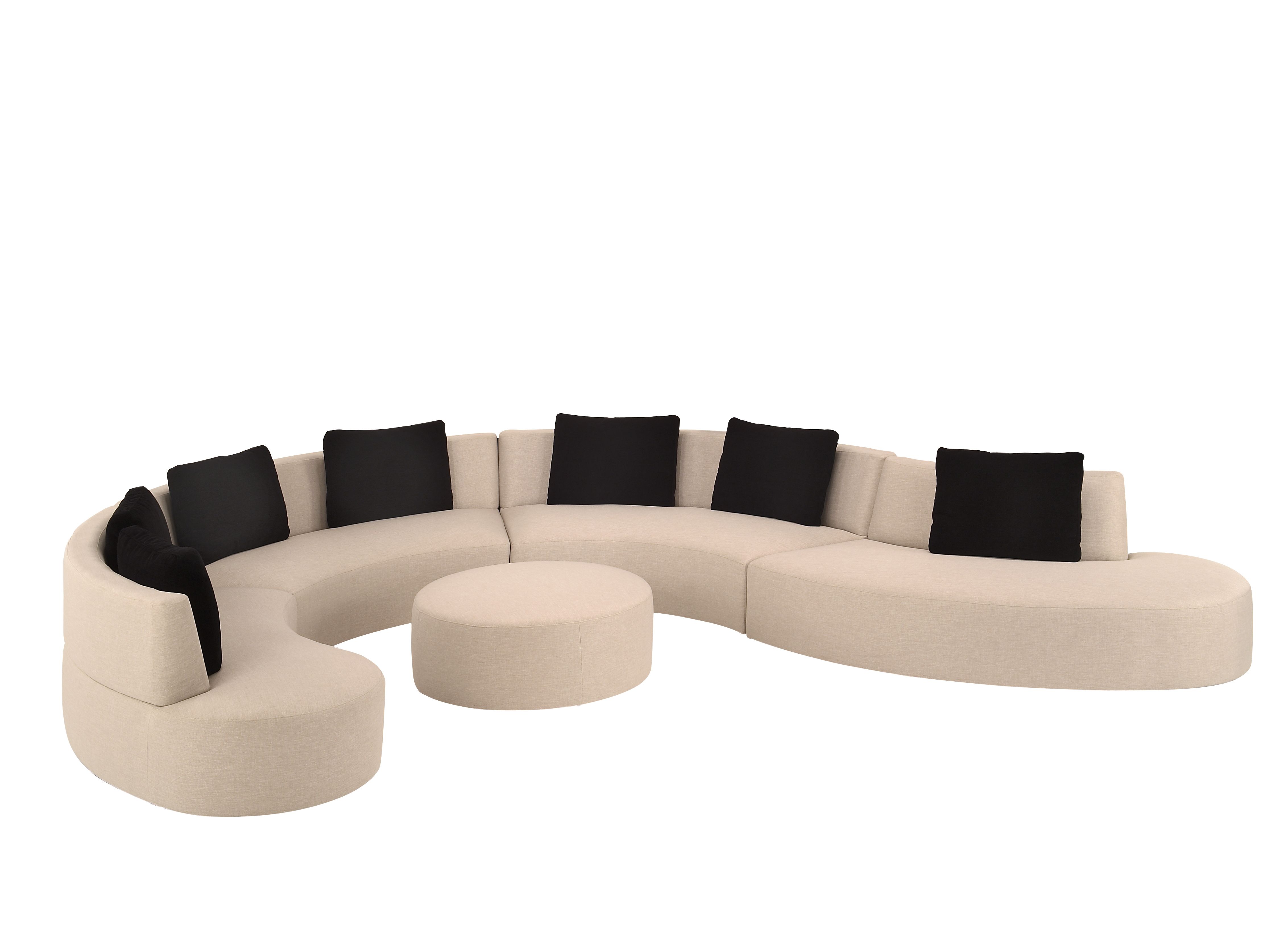 Using Curved Sectional Sofa For An Exciting Living Room Curved For Contemporary Curved Sofas (View 12 of 15)