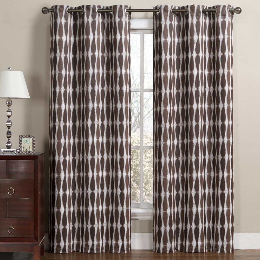 Vcny Monsoon Geometric Blackout Curtain Panels Reviews Wayfair Within Monsoon Curtains (View 6 of 15)