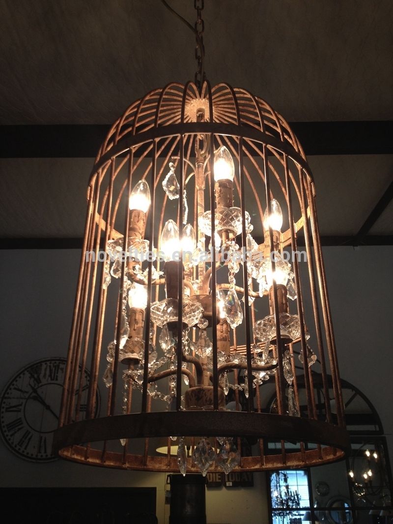 Vintage Retro Chandelier Rustic Iron Candle Chandeliers For Throughout Chandelier For Restaurant (Photo 2 of 15)