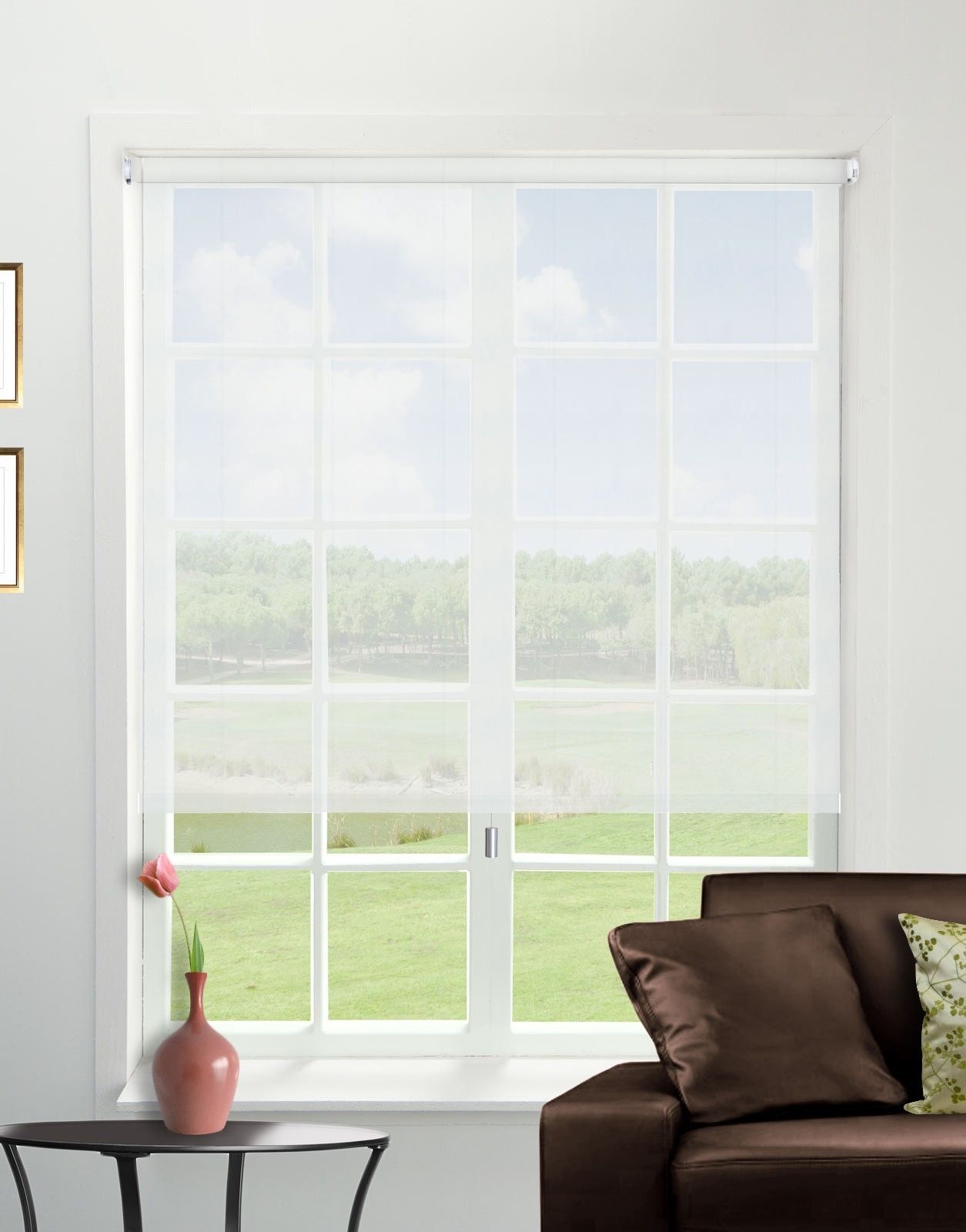 Voile White Roller Blind Direct Order Blinds Uk In Voile Roman Blinds (View 10 of 15)