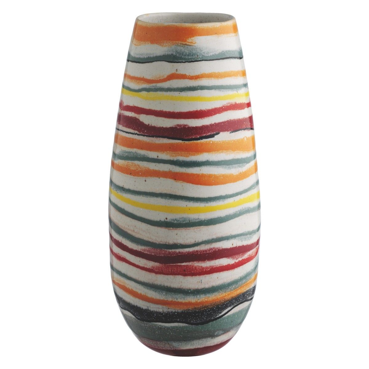 Wave Multi Coloured Striped Ceramic Vase Buy Now At Habitat Uk Regarding Multi Coloured Striped Curtains (Photo 11 of 15)
