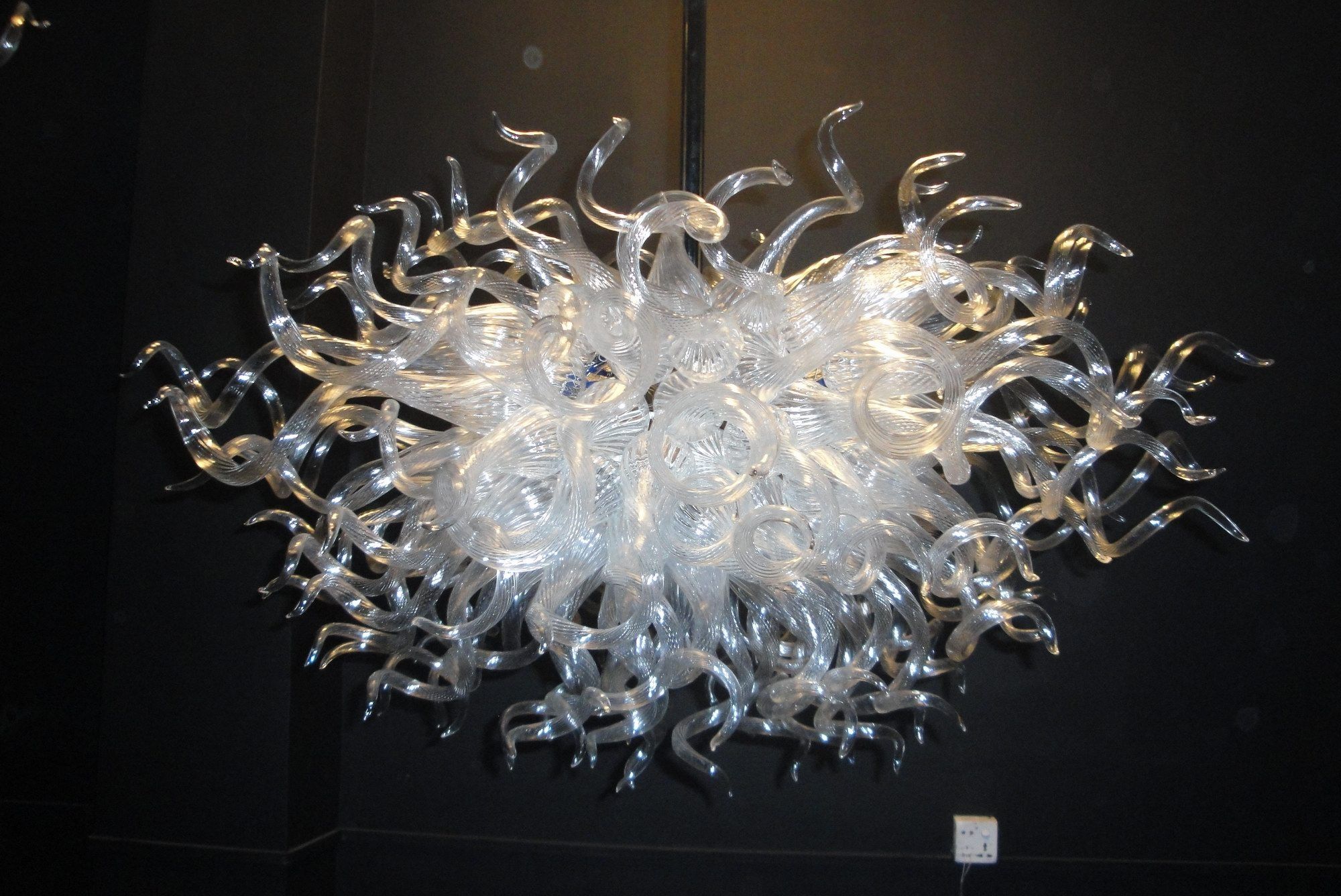White Blown Glass Chandelier For Modern Small Chandeliers (View 13 of 15)