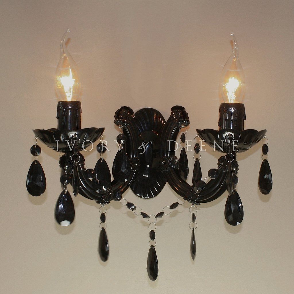 Winsome Black Chandelier Wall Lights 55 Black Chandelier Wall Intended For Black Chandelier Wall Lights (View 2 of 15)