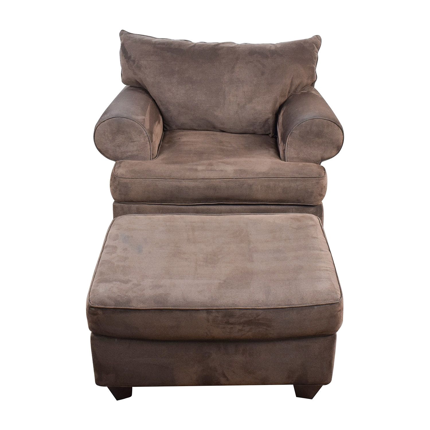 67 Off Dark Brown Sofa Chair With Ottoman Chairs With Regard To Sofa Chair With Ottoman (View 6 of 15)