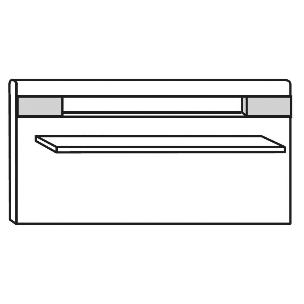 Alpine White Panel With Smoked Glass Shelf And Led Lighting For White Regarding Smoked Glass Shelf (View 11 of 15)