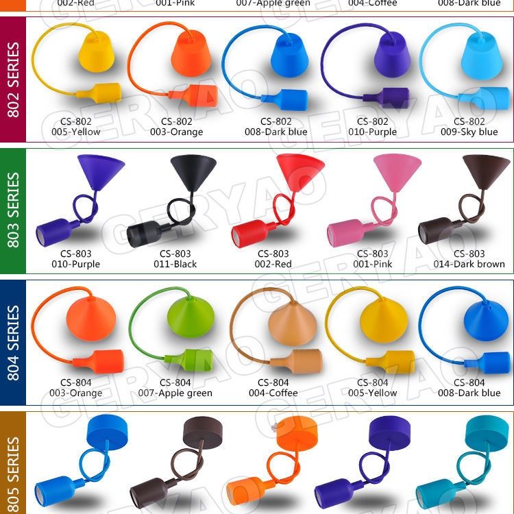 Amazing Famous Coloured Pendant Cord Regarding Coloured Ce Enec European Standard E27 Pendant Lamp Cord Set With (View 3 of 25)