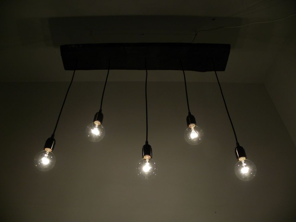 Amazing New Bare Bulb Pendants Pertaining To 5 Bare Bulb Pendant Light Edison Chandelier Industrial And Modern (Photo 6 of 25)